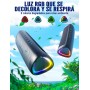 UOHHBOE Altavoz Bluetooth 5.3, 30W Altavoz Bluetooth Potente con Luz LED de Color, Bajos Potentes y Agudos Claros, Impermeable