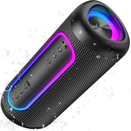 UOHHBOE - Altavoz Bluetooth Potente 30W, Bajos Profundos y Agudos Nítidos, Bluetooth 5.4, 30H Reproducción, IPX5 Impermeable,