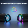 RIENOK S6 Altavoz Bluetooth Portátil 30W Bluetooth 5.3 Potente Luces RGB Inalámbrica Emparejamiento Estéreo Apoya 128G Tarjeta