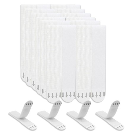 flintronic Adhesivo Doble Cara Fuerte, 36 Pares 19*92mm Adhesivo Doble cara, Belcro Adhesivo Fuerte, Hook y Loop Auto Adhesivo