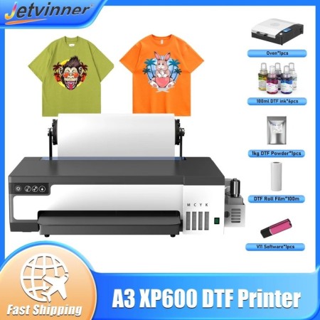 Impresora A3 XP600 DTF, máquina de impresión de camisetas, impresora d