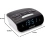 Aiwa CR-15: Radio Reloj Despertador, Pequeño, con función Snooze & Sleep, Despertador por Radio o Alarma