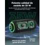 RIENOK Altavoz Bluetooth Potente 35W Tweeter y Woofer Bluetooth 5.3 Impermeable IPX7 Portátil Inalámbrica Emparejamiento Estéreo