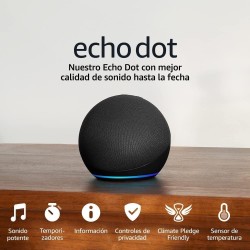 Echo Dot (Última generación) | Altavoz inteligente wifi y Bluetooth con Alexa, con sonido más potente y de mayor amplitud |