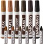 13 Piezas Rotuladores Reparador de Madera Marcadore Madera para Muebles Kit de Marcadores de Reparación de Rayones para Muebles