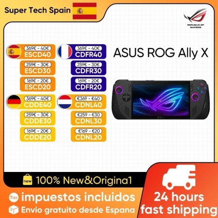 ASUS ROG Ally X -Consola Portátil Gaming 7" FullHD 120Hz AMD Ryzen Z1 