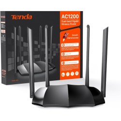 Tenda AC8 - Router WiFi AC1200, Doble Banda (5GHz/2.4GHz), WiFi Router Inalámbrico, Modo Punto de Acceso, 4 * 6dBi Antenas Tenda AC8 - Router WiFi AC1200, Doble Banda (5GHz/2.4GHz), WiFi Router Inalámbrico, Modo Punto de Acceso, 4 * 6dBi Antenas