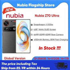 World Premiere Nubia Z70 Ultra Smartphone 5G Snapdragon 8 Elite 6.85''