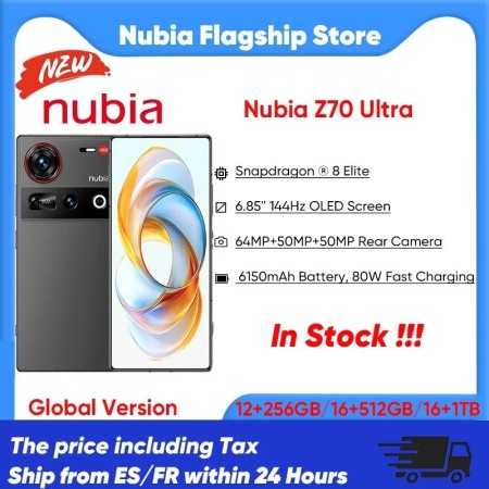 World Premiere Nubia Z70 Ultra Smartphone 5G Snapdragon 8 Elite 6.85''