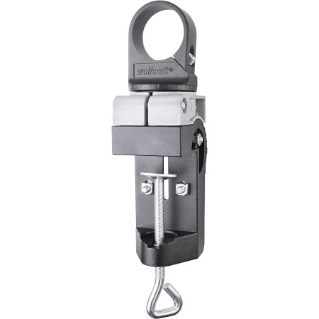 wolfcraft Soporte combinado, aluminio fundido, giratorio I 4800000 I Práctico soporte para taladros en cualquier posición