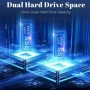 CRELANDER Laptop de pantalla dual de 16 pulgadas 2K + pantalla táctil 