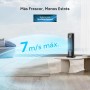 DR.PREPARE Quiet Fan 25dB DC Motor 12W Table Tower Fan 8 Speeds 7m/s Timer Oscillation 80° Sleep Mode with Remote Control for