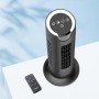 DR.PREPARE Quiet Fan 25dB DC Motor 12W Table Tower Fan 8 Speeds 7m/s Timer Oscillation 80° Sleep Mode with Remote Control for