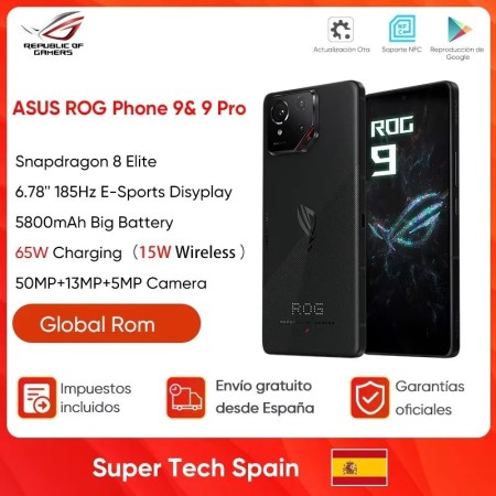 ASUS ROG Phone 9 y 9 Pro 5G Smartphone Snapdragon 8 Elite 6,78 ''185Hz
