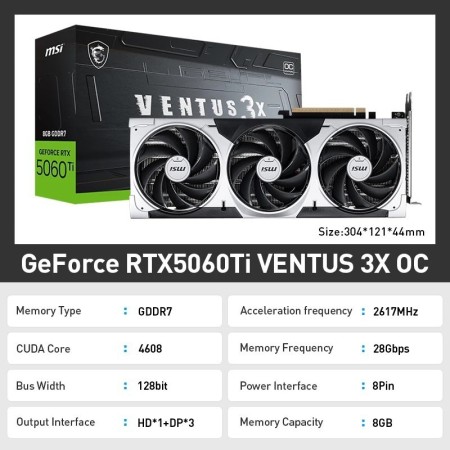 Tarjeta gráfica para juegos MSI RTX5060Ti 8G VENTUS 3X OC 5060ti rtx 5