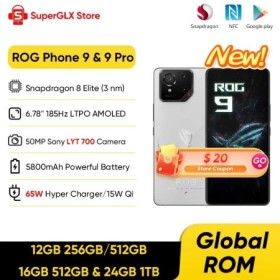ROM Global ASUS ROG Phone 9 5G Smartphone Snapdragon 8 Elite 6,78 "185