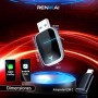 RENKKAI® Super Carplay Inalambrico Bluetooth Coche 2 En 1 Universal + 2 Conectores USB y Tipo C | Adaptador carplay inalambrico