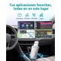 Mejorado 2025-2-en-1 Adaptador inalámbrico CarPlay y Android Auto, OTTOCAST Mini para iOS 10+ y Android 11+, Convierte CarPlay