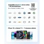 Mejorado 2025-2-en-1 Adaptador inalámbrico CarPlay y Android Auto, OTTOCAST Mini para iOS 10+ y Android 11+, Convierte CarPlay