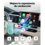 Mejorado 2025-2-en-1 Adaptador inalámbrico CarPlay y Android Auto, OTTOCAST Mini para iOS 10+ y Android 11+, Convierte CarPlay