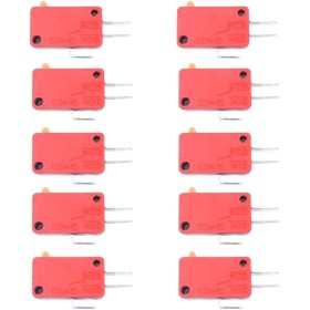 WANGCL 10 Micro Switch Red 3 Pin Micro Switch Limit Switch for Mini Arcade Limit Switches