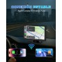 Pantalla Coche, 9" Pantalla Carplay Coche para Apple y Android con Cámara Trasera y Delantera HD 1080P, Navegación GPS, Sonido