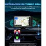 Pantalla Coche, 9" Pantalla Carplay Coche para Apple y Android con Cámara Trasera y Delantera HD 1080P, Navegación GPS, Sonido