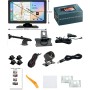 Pantalla Coche, 9" Pantalla Carplay Coche para Apple y Android con Cámara Trasera y Delantera HD 1080P, Navegación GPS, Sonido