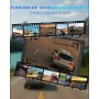 Pantalla Coche, 9" Pantalla Carplay Coche para Apple y Android con Cámara Trasera y Delantera HD 1080P, Navegación GPS, Sonido