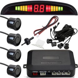 Retoo Sensores Aparcamiento Coche, Kit De Aparcamiento Coche 4 Sensores, Universal Asistentes De Aparcamiento, con Pantalla De