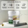 SPSIL Masilla Reparadora con Fibra de Vidrio - Para Grietas, Juntas y Abolladuras - Uso Interior/Exterior - Compatible con Yeso,