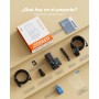 iZEEKER 4K Dashcam Frontal y Trasera, WiFi 6 Dash CAM Coche con Tarjeta 32G, 4K+1080P Camara Coche, Pantalla de 2.99", App,