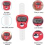 AQSQWQ 3 Piezas Contador de Dedos, Contadores Electrónicos De Dedos, Reiniciable con Pantalla Digital Contador, Contador De