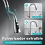 JUPPLIES Grifo Cocina Extraíble – Acero Inoxidable, Giratorio 360°, 3 Modos de Agua, Grifo Fregadero Cocina con Rociador