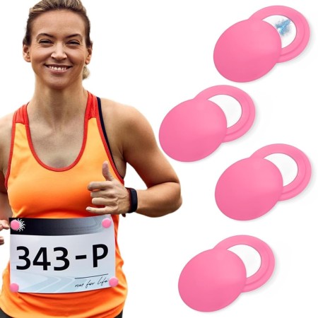 NJCXOLA Dorsales Running, 4 Pares Imanes Porta Dorsal Running, Fijación Magnética Dorsal, Imanes Porta Dorsales para La Fijación