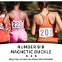 NJCXOLA Dorsales Running, 4 Pares Imanes Porta Dorsal Running, Fijación Magnética Dorsal, Imanes Porta Dorsales para La Fijación