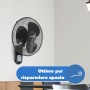 ARDES Wall Fan with 3 Rotary Blades 40 cm Remote Control Automatic Oscillation Adjustable Timer and 3 Speeds Elegant Design Wall