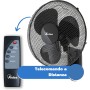 ARDES Wall Fan with 3 Rotary Blades 40 cm Remote Control Automatic Oscillation Adjustable Timer and 3 Speeds Elegant Design Wall