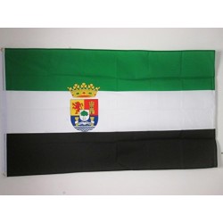 AZ FLAG - Bandera Extremadura - 90x60 cm - Bandera Extremeña 100% Poliéster Con Ojales de Metal integrados - 50g - Colores Vivos