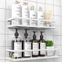 UUlioyer Estanteria Baño, Resistente al Agua y al Oxido, Estanteria Ducha sin Taladro, Organizador Baño para Champú y Gel de