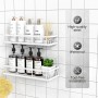 UUlioyer Estanteria Baño, Resistente al Agua y al Oxido, Estanteria Ducha sin Taladro, Organizador Baño para Champú y Gel de