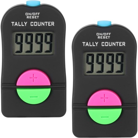 IWILCS Contador de Mano Digital, Contador Digital Deportivo de Golf de 2 Piezas, Clicker Manual de sustracción electrónica,