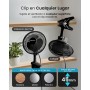 Pro Breeze Mini Desktop Fan with Clamp I Small Electric Fan with Ultra Quiet Operation and 2 Speed Settings I 15W for Home, Bed,