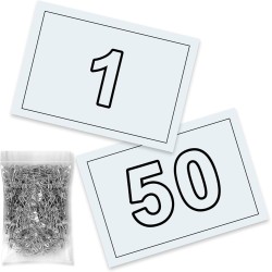 VERY IMPORTANT RUNNER - Dorsal Running Numerado con Imperdibles 26mm - 21x15cm - Dorsales de Papel Pretex 90gr para Carreras -