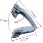 CNANRNANC Bisagras de puerta plegables de aleación de zinc para muebles, armarios, armarios, armarios, 124 x 50 mm, diseño de