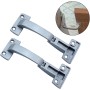 CNANRNANC Bisagras de puerta plegables de aleación de zinc para muebles, armarios, armarios, armarios, 124 x 50 mm, diseño de