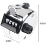 Contador Manual Mecanico, Metálico Contador De 4 Dígitos, Contador Manual De 4 Dígitos, 2 Piezas Contador De Clicker De Mano,