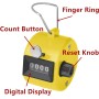 GOGO Contador Manual de 4 Dígitos Número Contador de Mano Contador de Personas 8 Colores Ideal para Eventos Deportivos
