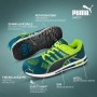 PUMA Safety Elevate Knit Low Zapatos de Trabajo Zapatos de Seguridad S1P ESD HRO SRC Tapa de Fibra de Vidrio Cubierta Protectora