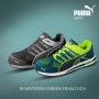 PUMA Safety Elevate Knit Low Zapatos de Trabajo Zapatos de Seguridad S1P ESD HRO SRC Tapa de Fibra de Vidrio Cubierta Protectora
